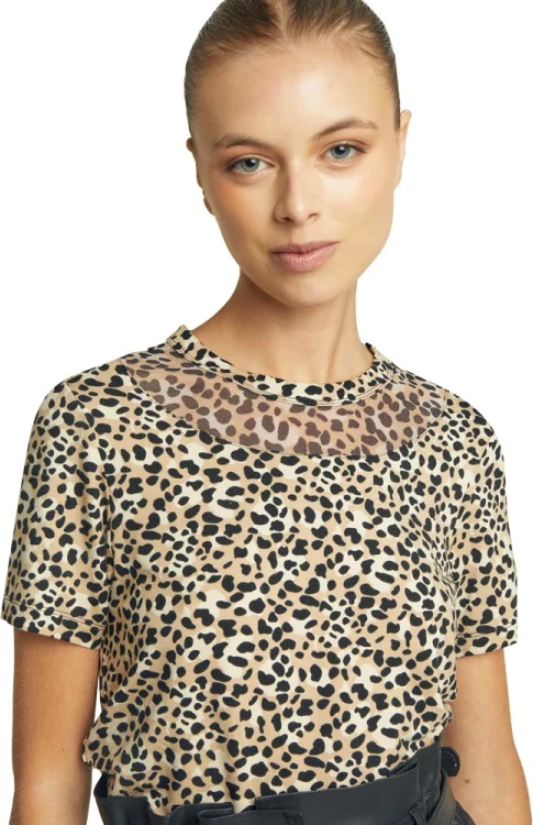 Blusa de manga corta con estampado animal pint 