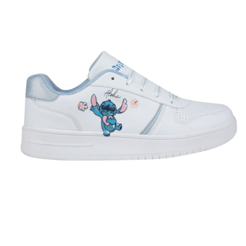 Tenis blanco de dama con detalle de Stitch