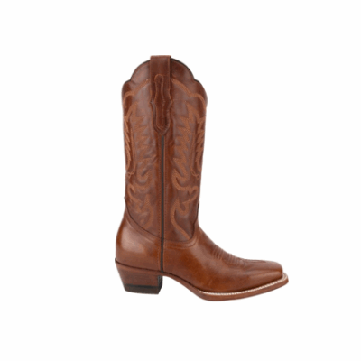 Bota vaquera de piel