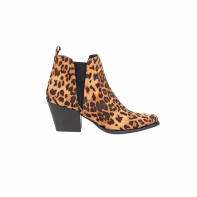 Bota vaquera de ante animal print