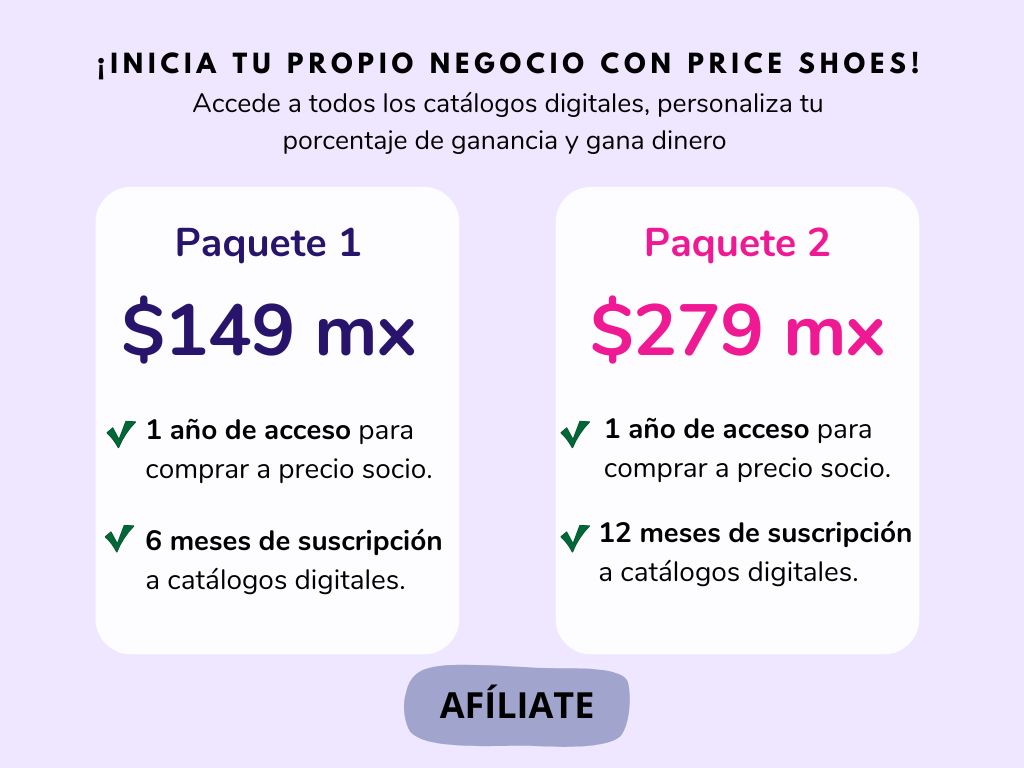 Paquetes de afiliación Price Shoes