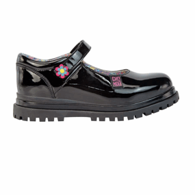 Zapato para niña escolar con acabado brilloso de Distroller
