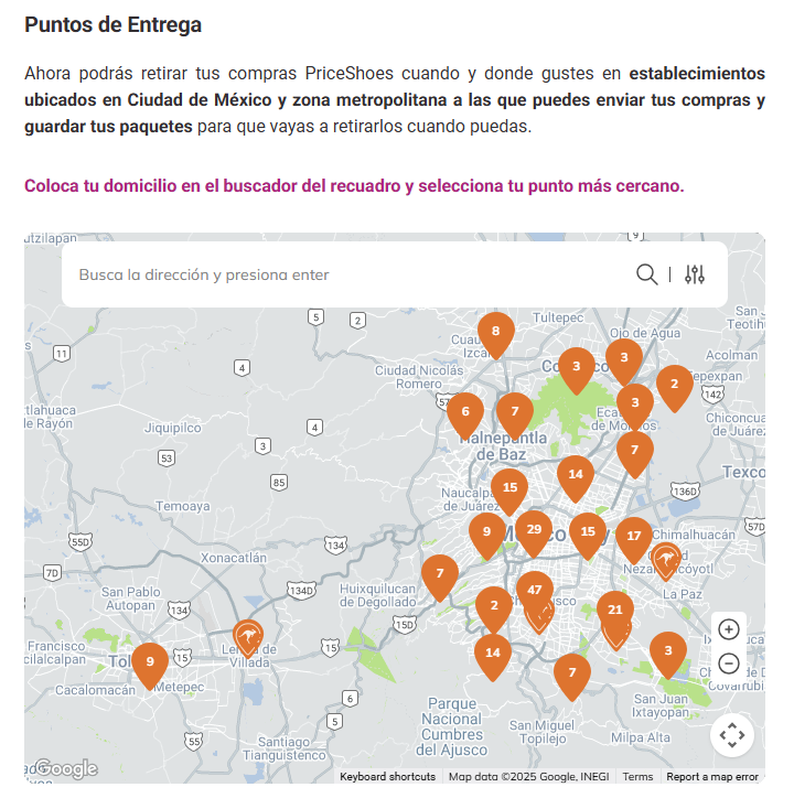 Puntos de entrega Pickit