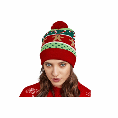 Gorro navideño unisex en color rojo Gorro navideño unisex en color rojo