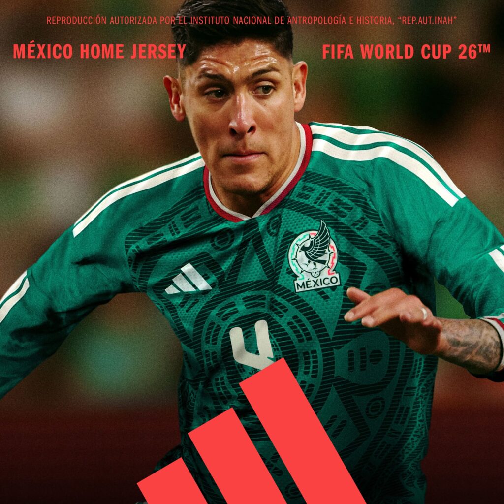 Banner con el nuevo jersey de México 2026.