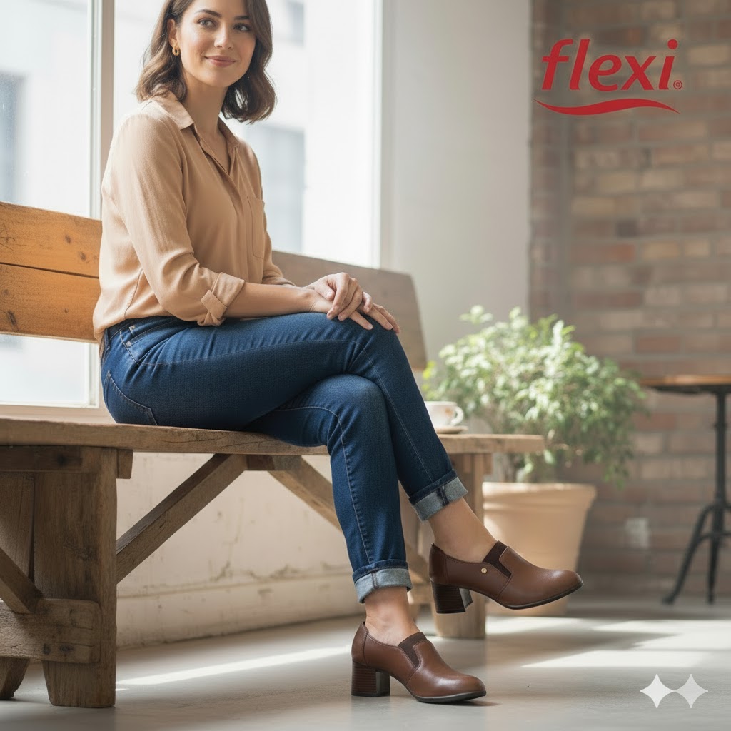 Mujer con zapatos flexi de vestir