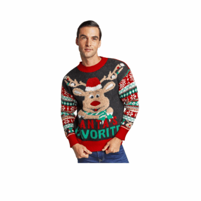 Suéter navideño hombre Suéter navideño para hombre con diseño de reno