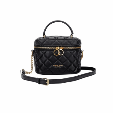 Bolsa crossbody Bolsa crossbody de color negra capitonda