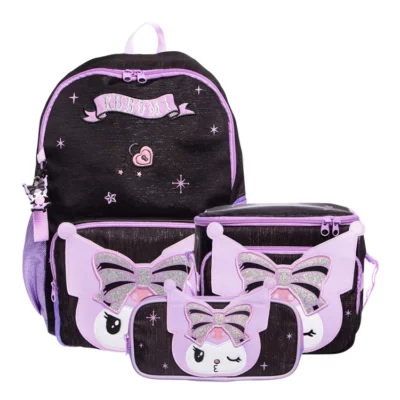set mochila escolar kuromi